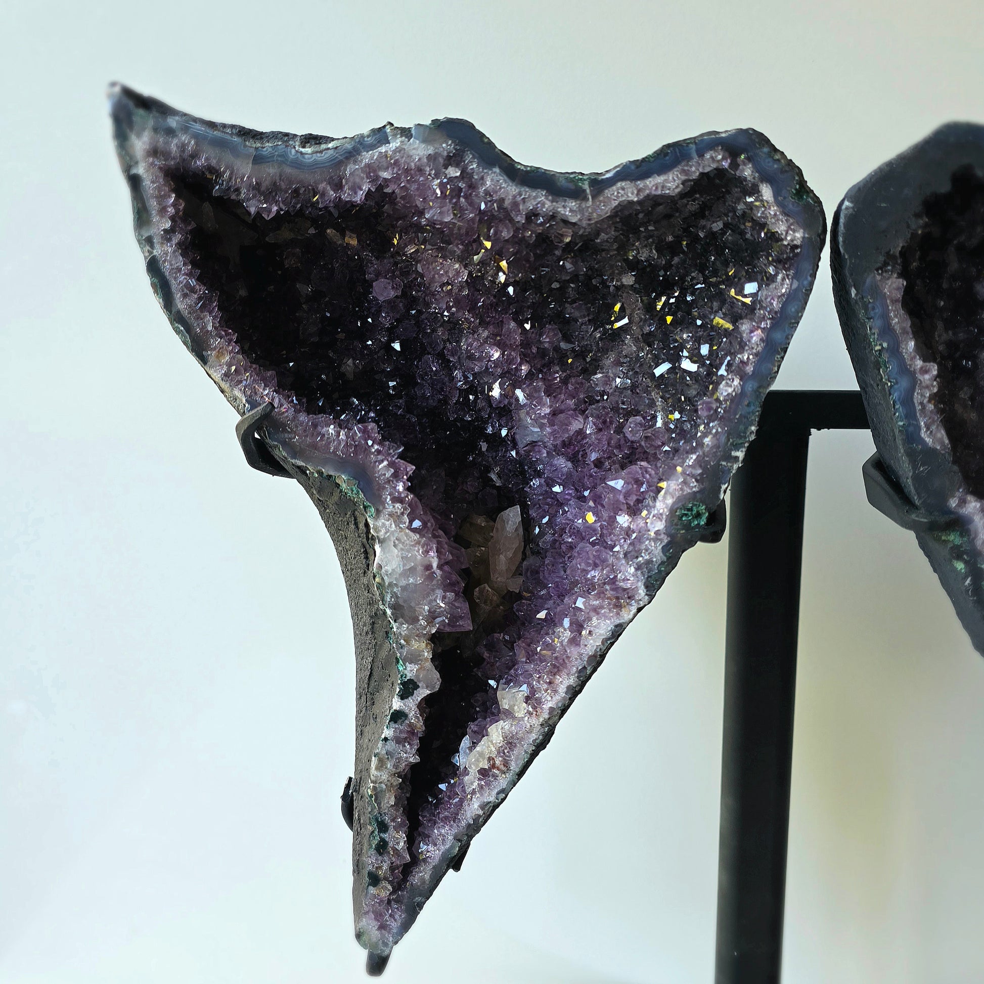 Amethyst Crystal Angel Wings Pair on Stand High Quality Brazil - Crystals and Me | Crystal Candles and Ethically Sourced Crystals