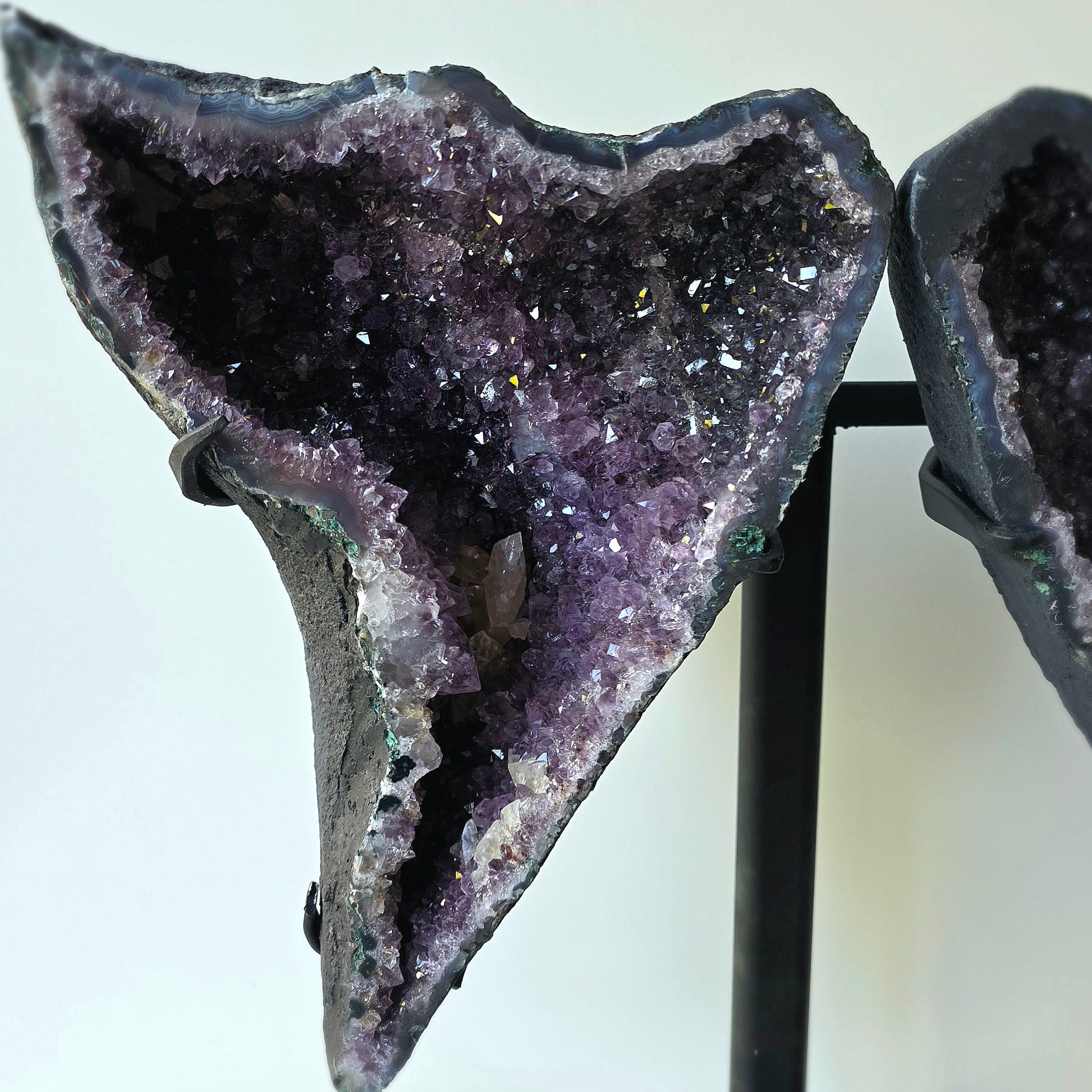 Amethyst Crystal Angel Wings Pair on Stand High Quality Brazil - Crystals and Me | Crystal Candles and Ethically Sourced Crystals