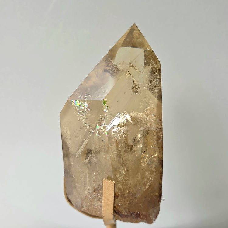 Natural Citrine Crystal with Phantom Inclusions Manifestation Stone High Quality Brazil on Stand Collectors Piece