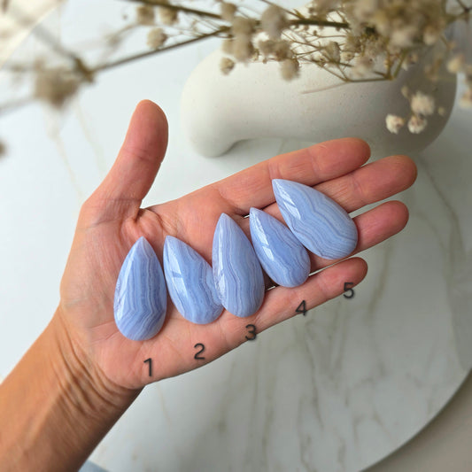 Blue Lace Agate Cabochon High Quality Brazil