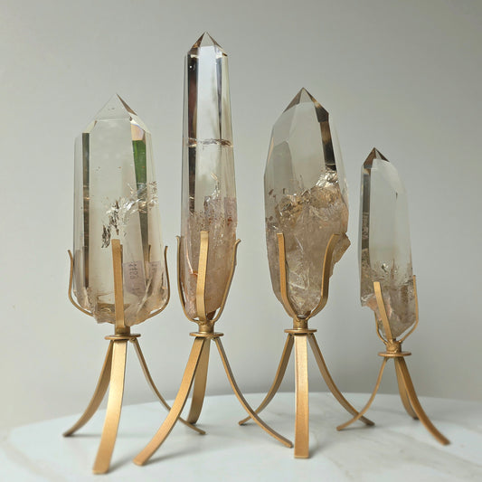 Natural Smokey Citrine Crystal Points AAA High Quality Brazil Collectors Piece on Stand - Crystals and Me | Crystal Candles and Ethically Sourced Crystals