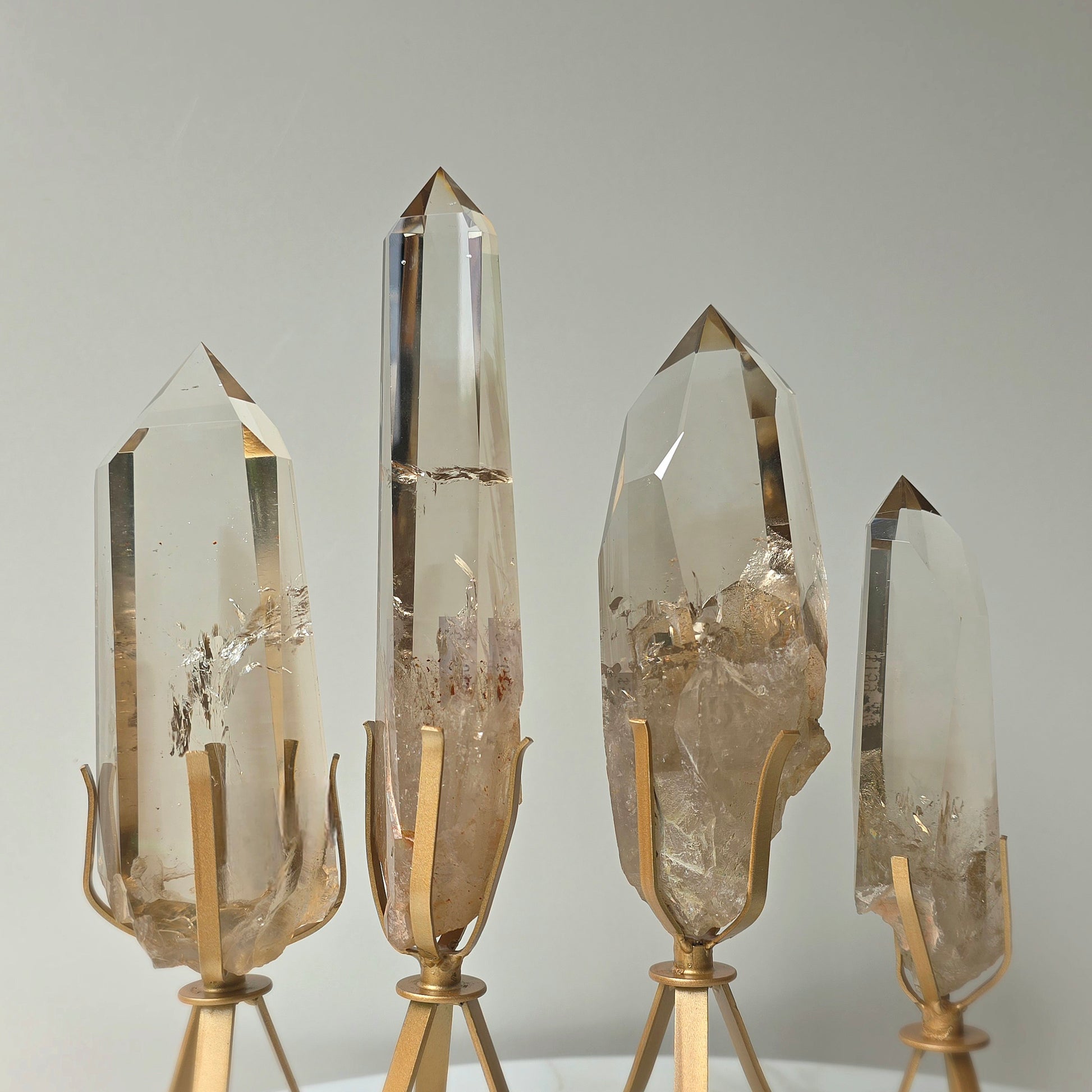 Natural Smokey Citrine Crystal Points AAA High Quality Brazil Collectors Piece on Stand - Crystals and Me | Crystal Candles and Ethically Sourced Crystals