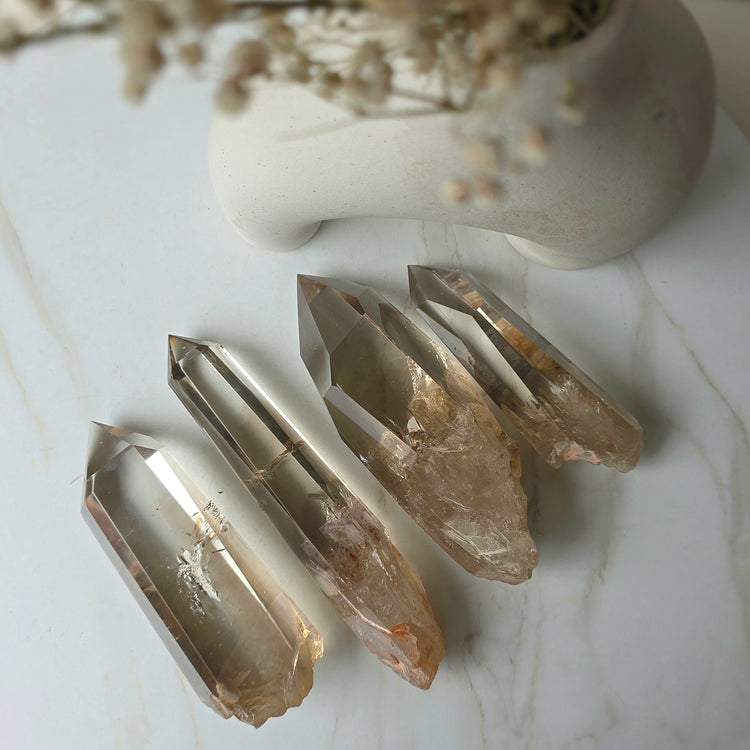 Natural Smokey Citrine Crystal Points AAA High Quality Brazil Collectors Piece on Stand - Crystals and Me | Crystal Candles and Ethically Sourced Crystals