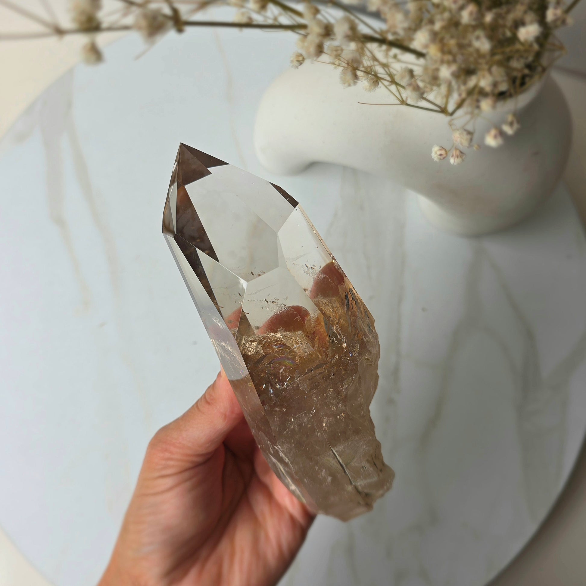 Natural Smokey Citrine Crystal Points AAA High Quality Brazil Collectors Piece on Stand - Crystals and Me | Crystal Candles and Ethically Sourced Crystals