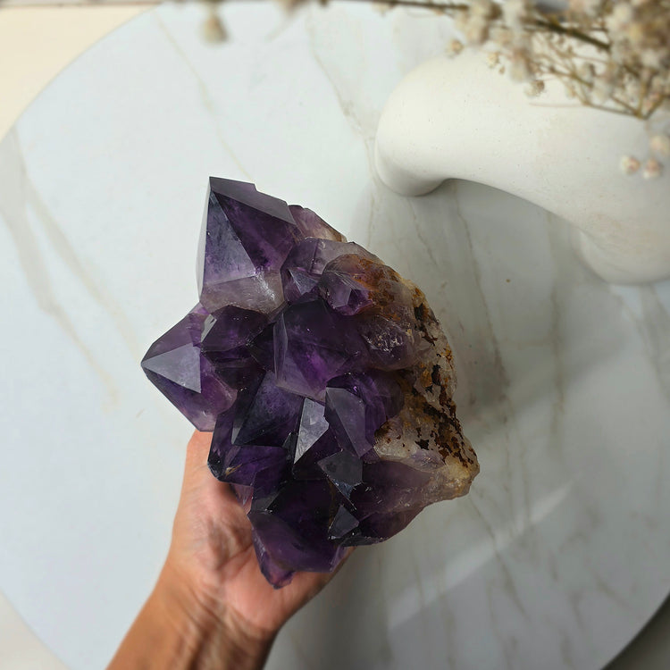 Amethyst Crystal Cluster High Quality Congo Large - Crystals and Me | Crystal Candles and Ethically Sourced Crystals