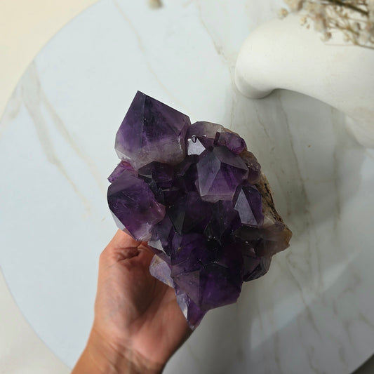 Amethyst Crystal Cluster High Quality Congo Large - Crystals and Me | Crystal Candles and Ethically Sourced Crystals