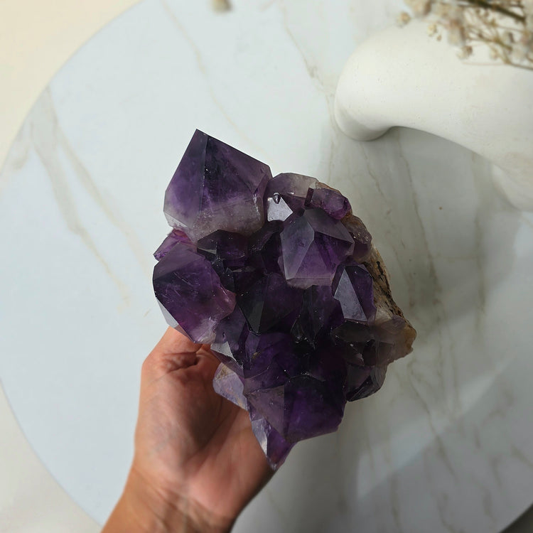 Amethyst Crystal Cluster High Quality Congo Large - Crystals and Me | Crystal Candles and Ethically Sourced Crystals