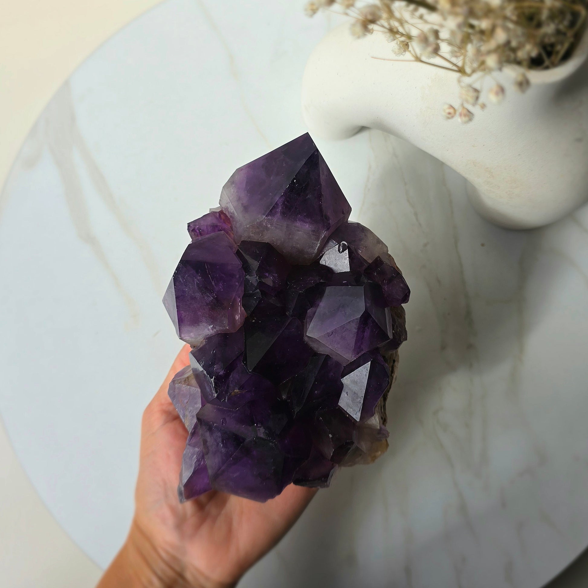 Amethyst Crystal Cluster High Quality Congo Large - Crystals and Me | Crystal Candles and Ethically Sourced Crystals