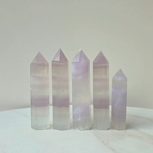Rare Lavender Fluorite Crystal Yttrium Fluorite Tower Point Mexico High Quality Small - Crystals and Me | Crystal Candles and Ethically Sourced Crystals