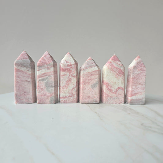 Pink Opal Crystal Tower Point Obelisk High Quality Peru Medium - Crystals and Me | Crystal Candles and Ethically Sourced Crystals