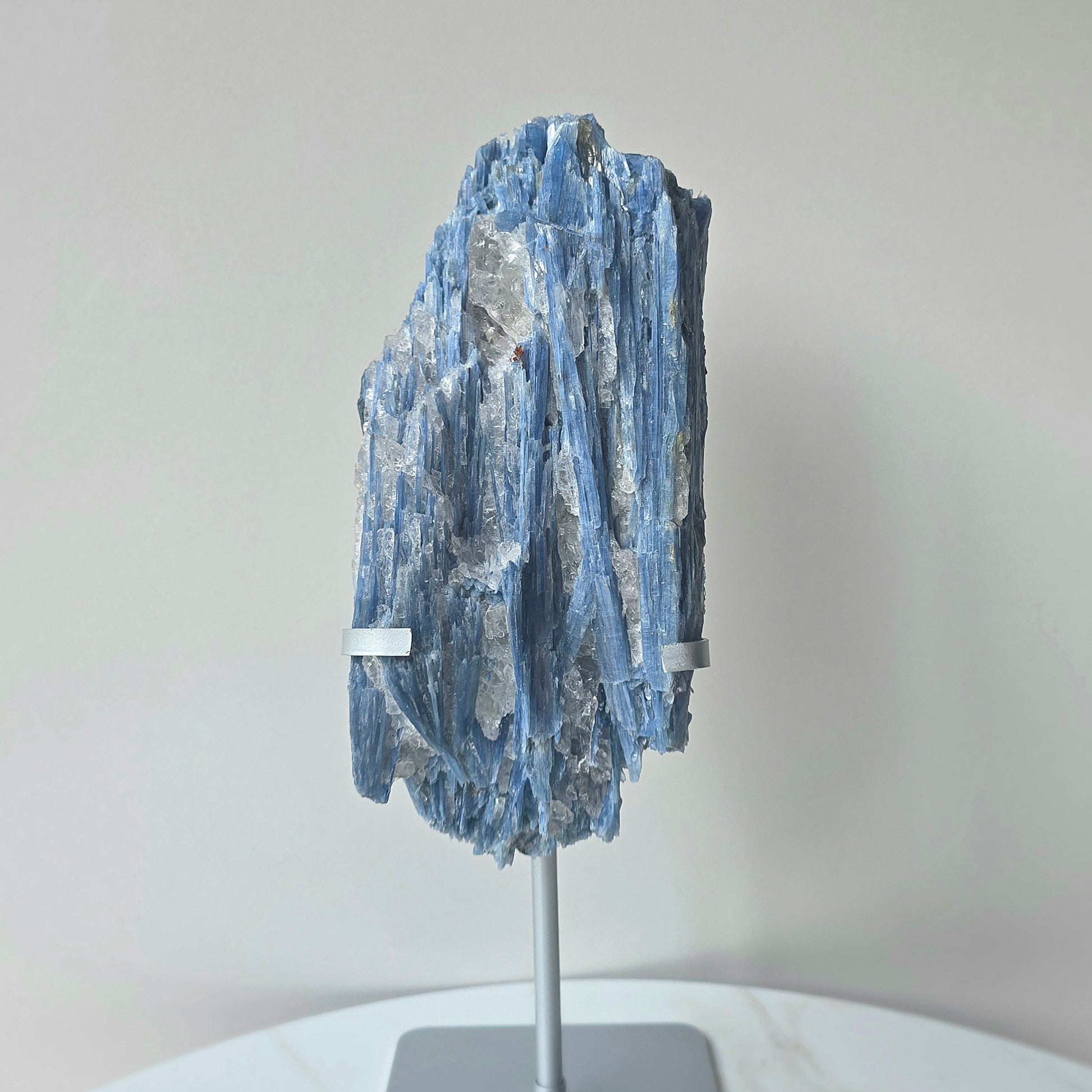 Blue Kyanite Crystal Cluster with Quartz Inclusion High Quality Brazil - Crystals and Me | Crystal Candles and Ethically Sourced Crystals