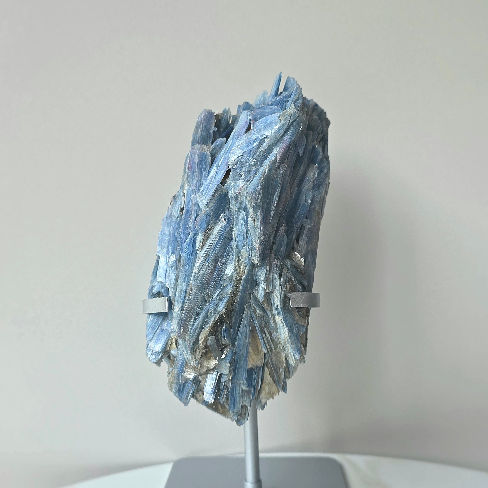 Blue Kyanite Crystal Cluster with Quartz Inclusion High Quality Brazil - Crystals and Me | Crystal Candles and Ethically Sourced Crystals
