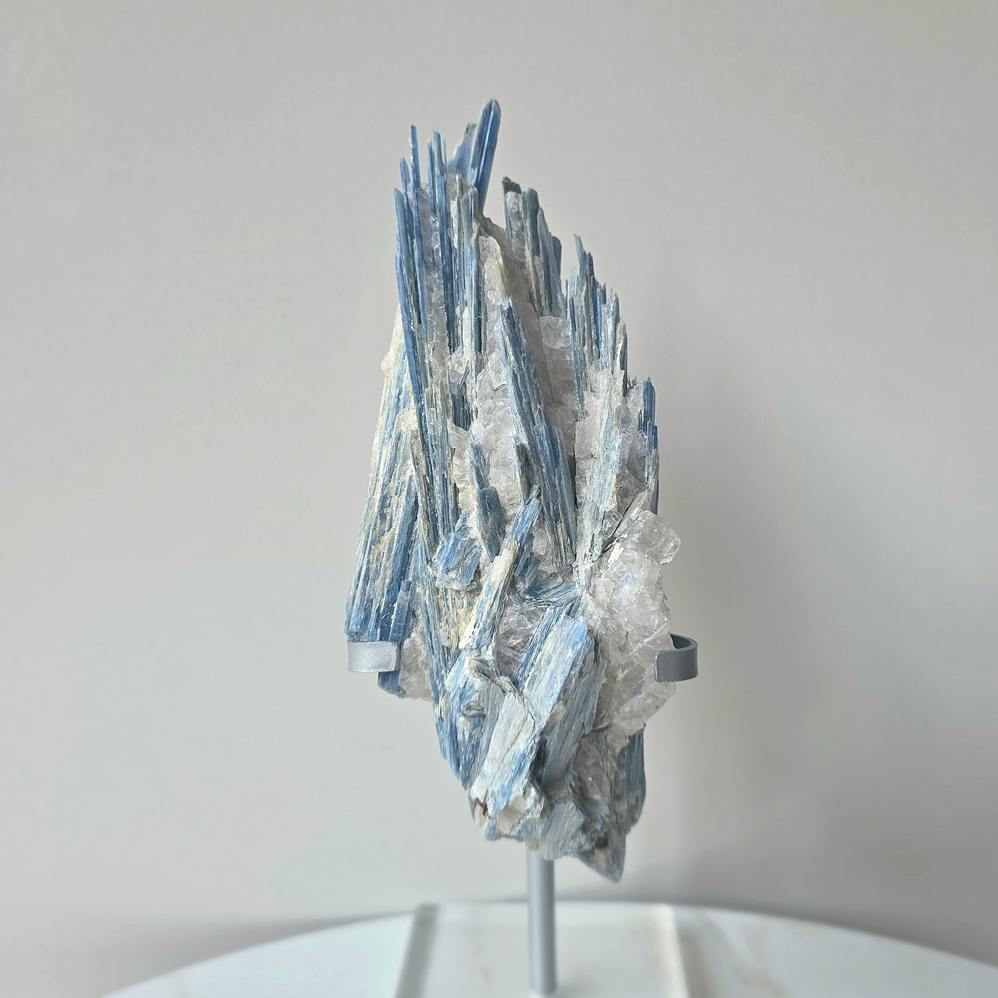 Blue Kyanite Crystal Cluster with Quartz Inclusion High Quality Brazil - Crystals and Me | Crystal Candles and Ethically Sourced Crystals