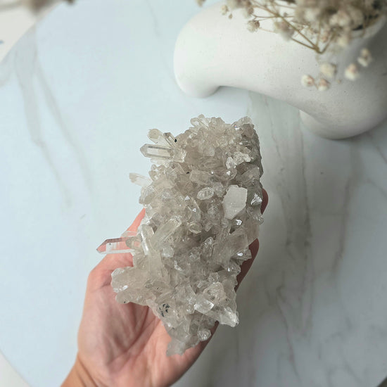 Clear Quartz Crystal Cluster High Quality Brazil - Crystals and Me | Crystal Candles and Ethically Sourced Crystals
