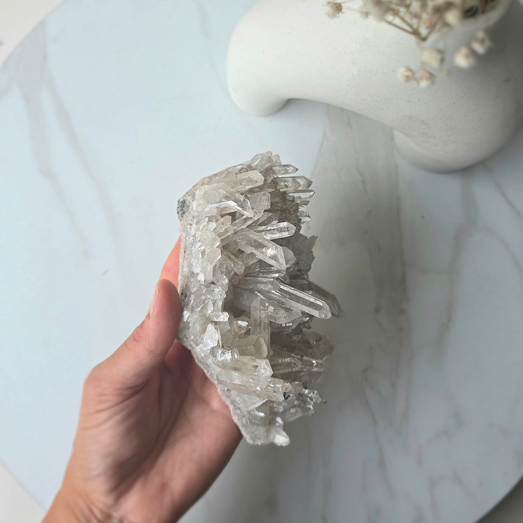 Clear Quartz Crystal Cluster High Quality Brazil - Crystals and Me | Crystal Candles and Ethically Sourced Crystals