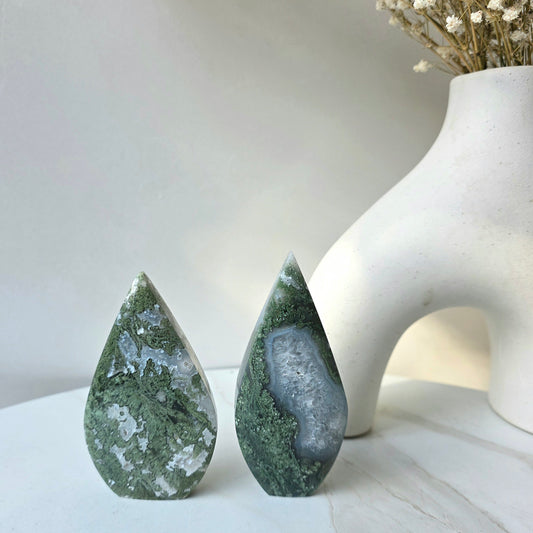 Moss Agate Crystal Carving High Quality - Crystals and Me | Crystal Candles and Ethically Sourced Crystals