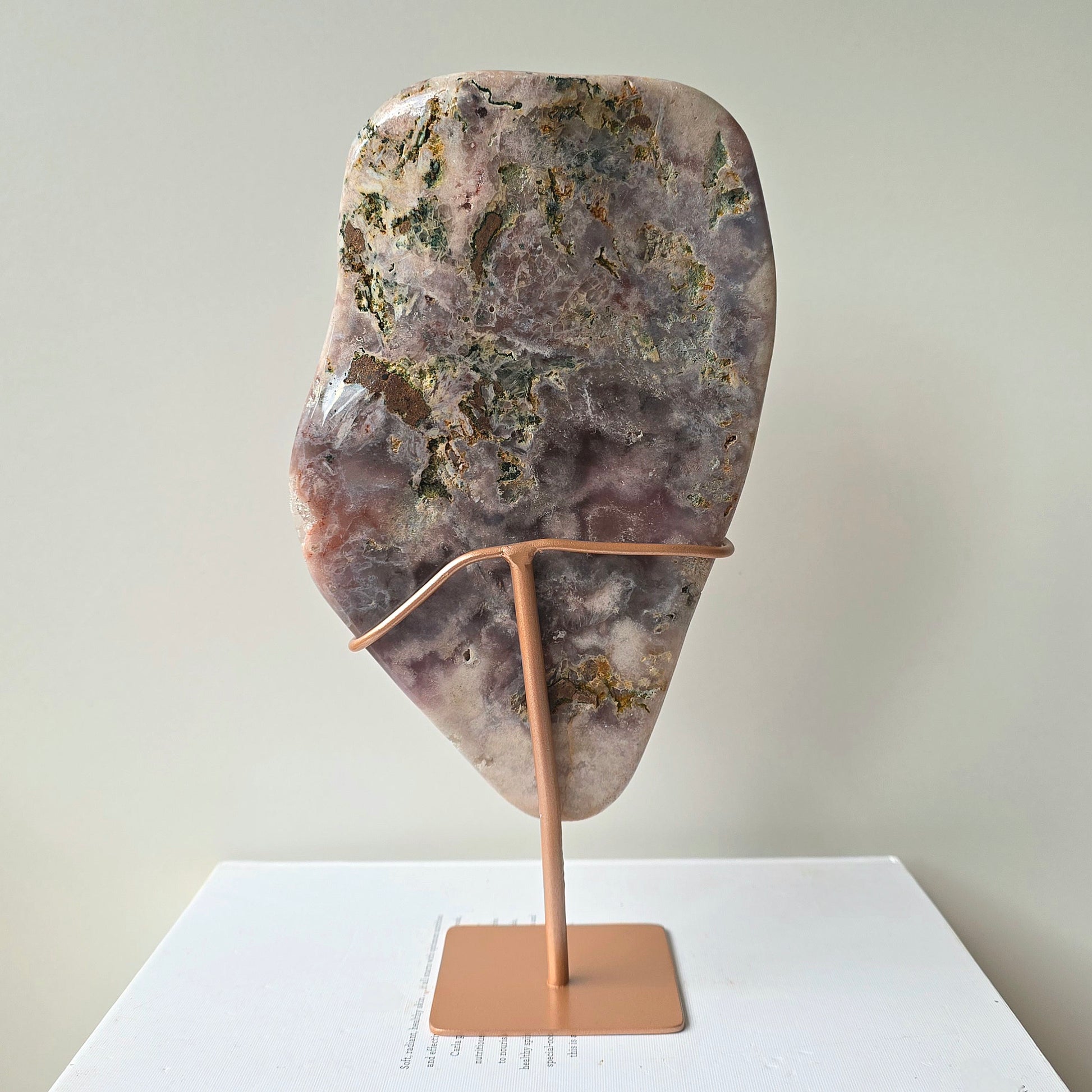 Pink Amethyst Crystal Slab Slice on Stand High Quality Brazil - Crystals and Me | Crystal Candles and Ethically Sourced Crystals