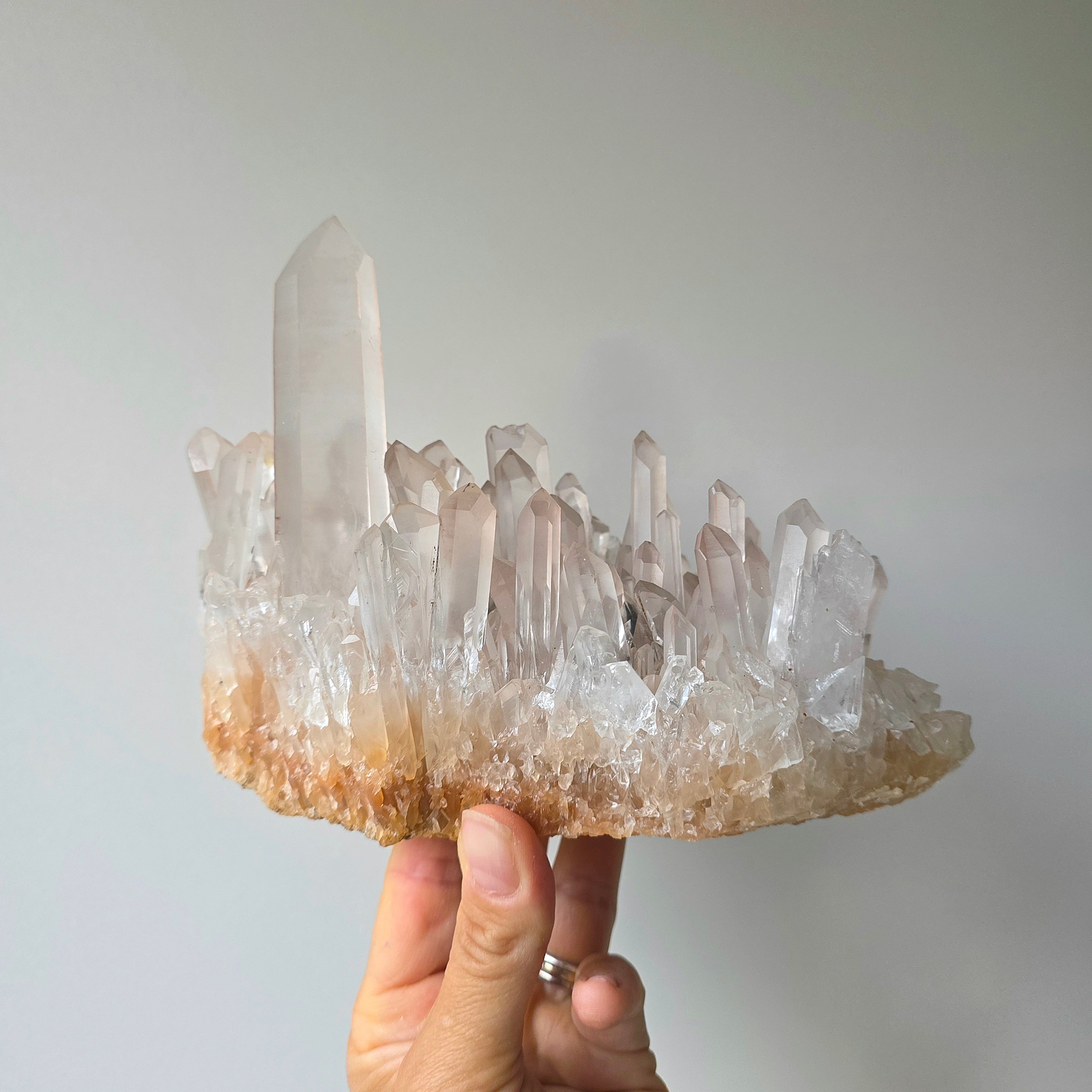 Pink Lithium Quartz Crystal Cluster Brazil Rare - Crystals and Me | Crystal Candles and Ethically Sourced Crystals