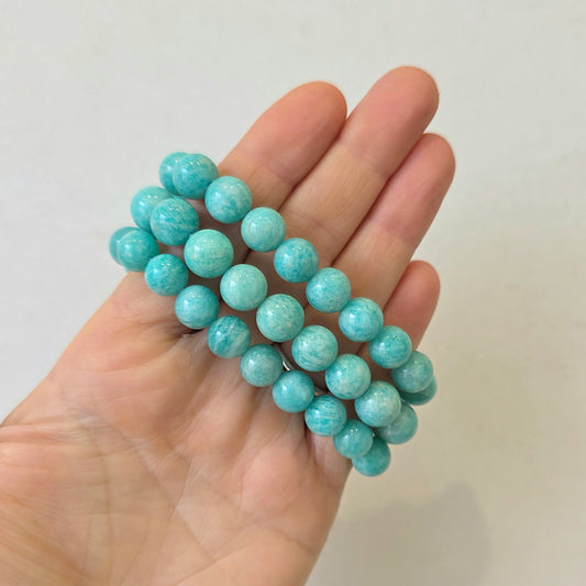 Amazonite Crystal Bead Bracelet