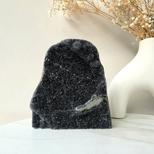 Rare Black Galaxy Amethyst Crystal Cluster AAA Uruguay XL 4