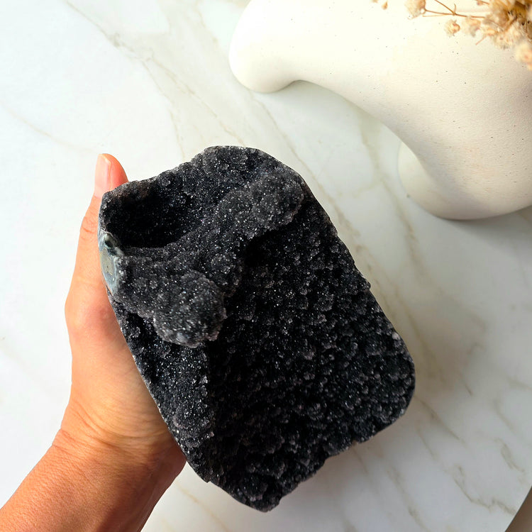 Rare Black Galaxy Amethyst Crystal Cluster AAA Uruguay XL 3