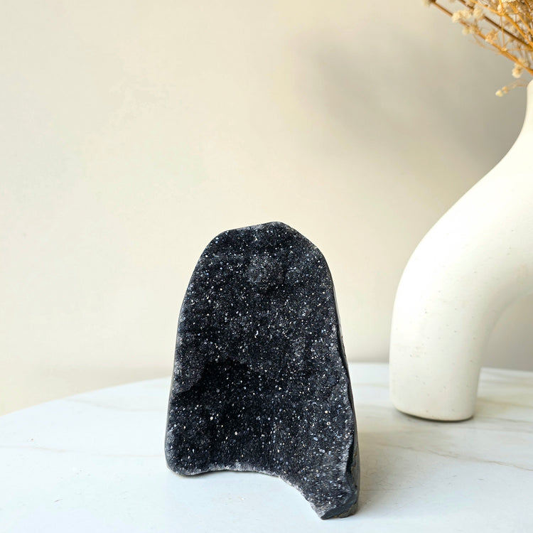 Rare Black Galaxy Amethyst Crystal Cluster AAA Uruguay 1