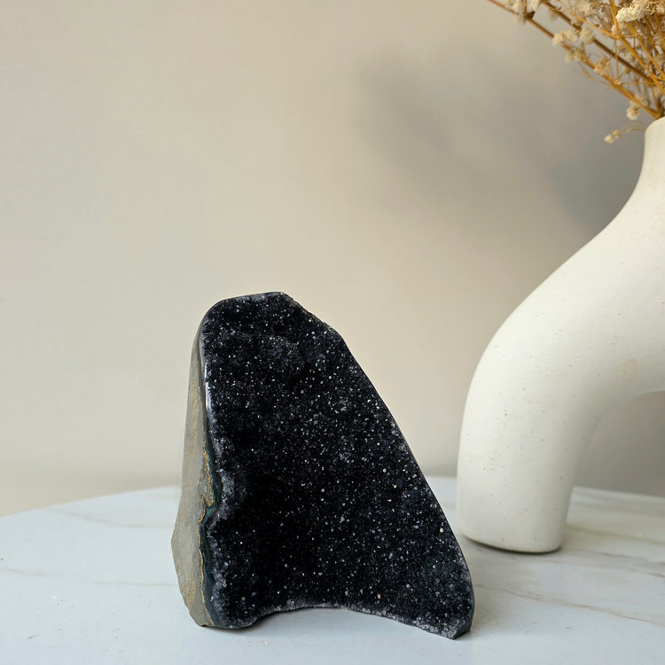 Rare Black Galaxy Amethyst Crystal Cluster AAA Uruguay 1