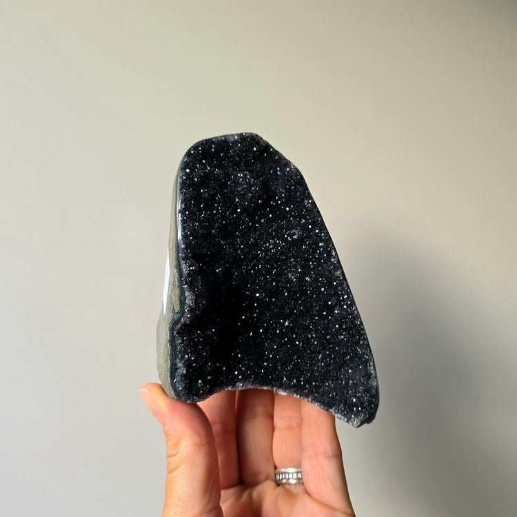 Rare Black Galaxy Amethyst Crystal Cluster AAA Uruguay 1