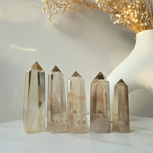 Natural Smokey Citrine Crystal Point High Quality Brazil - Crystals and Me | Crystal Candles and Ethically Sourced Crystals