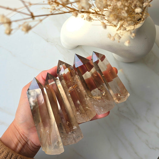 Natural Smokey Citrine Crystal Point High Quality Brazil - Crystals and Me | Crystal Candles and Ethically Sourced Crystals