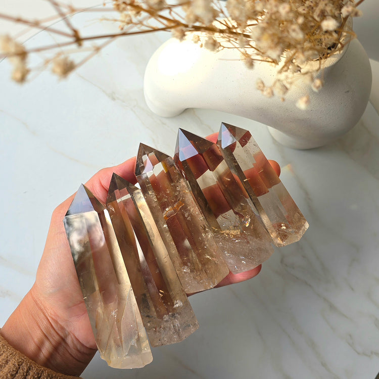 Natural Smokey Citrine Crystal Point High Quality Brazil - Crystals and Me | Crystal Candles and Ethically Sourced Crystals