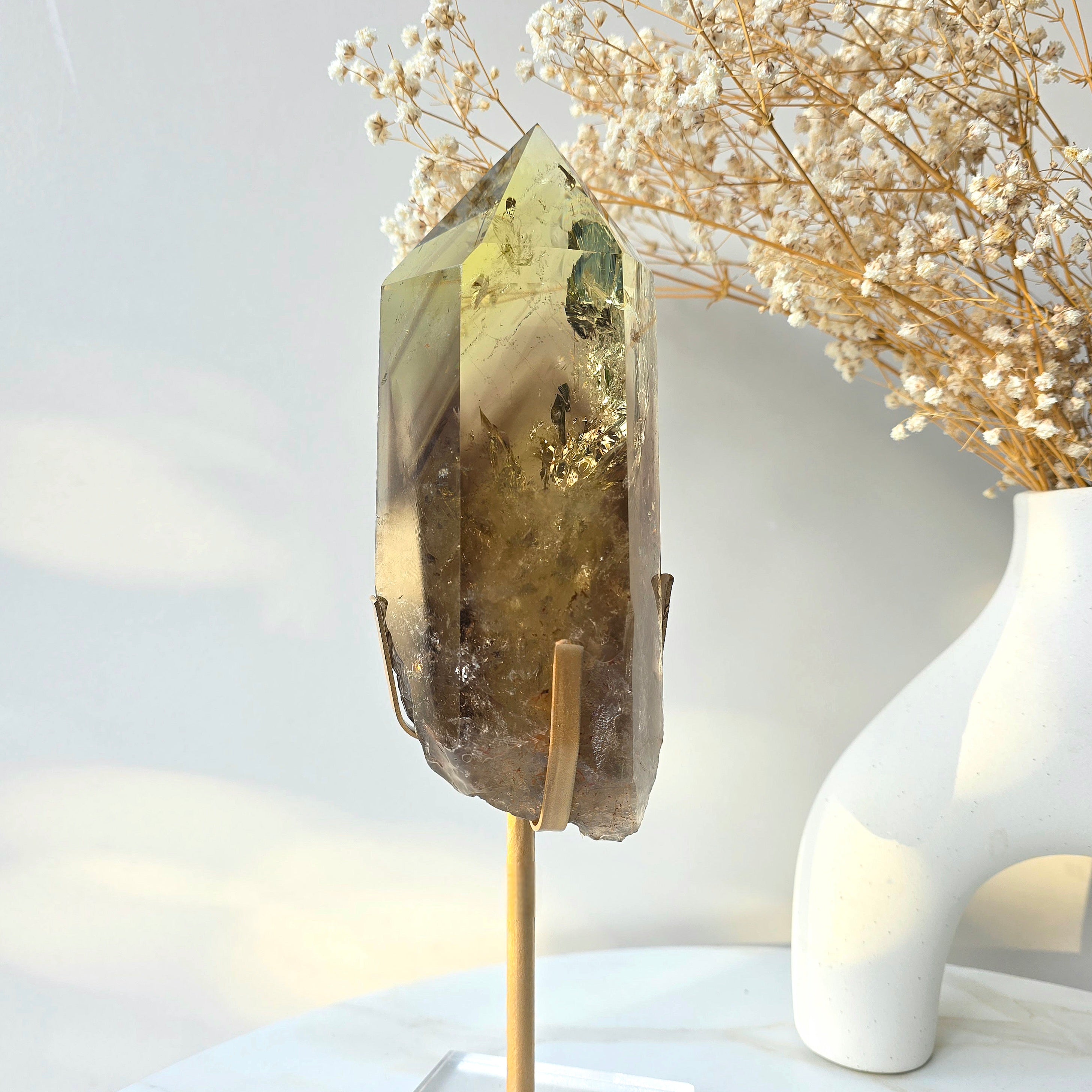 Natural Rare Citrine Crystal with Phantom Inclusions Manifestation Stone AAA High Quality Brazil Collectors Piece - Crystals and Me | Crystal Candles and Ethically Sourced Crystals