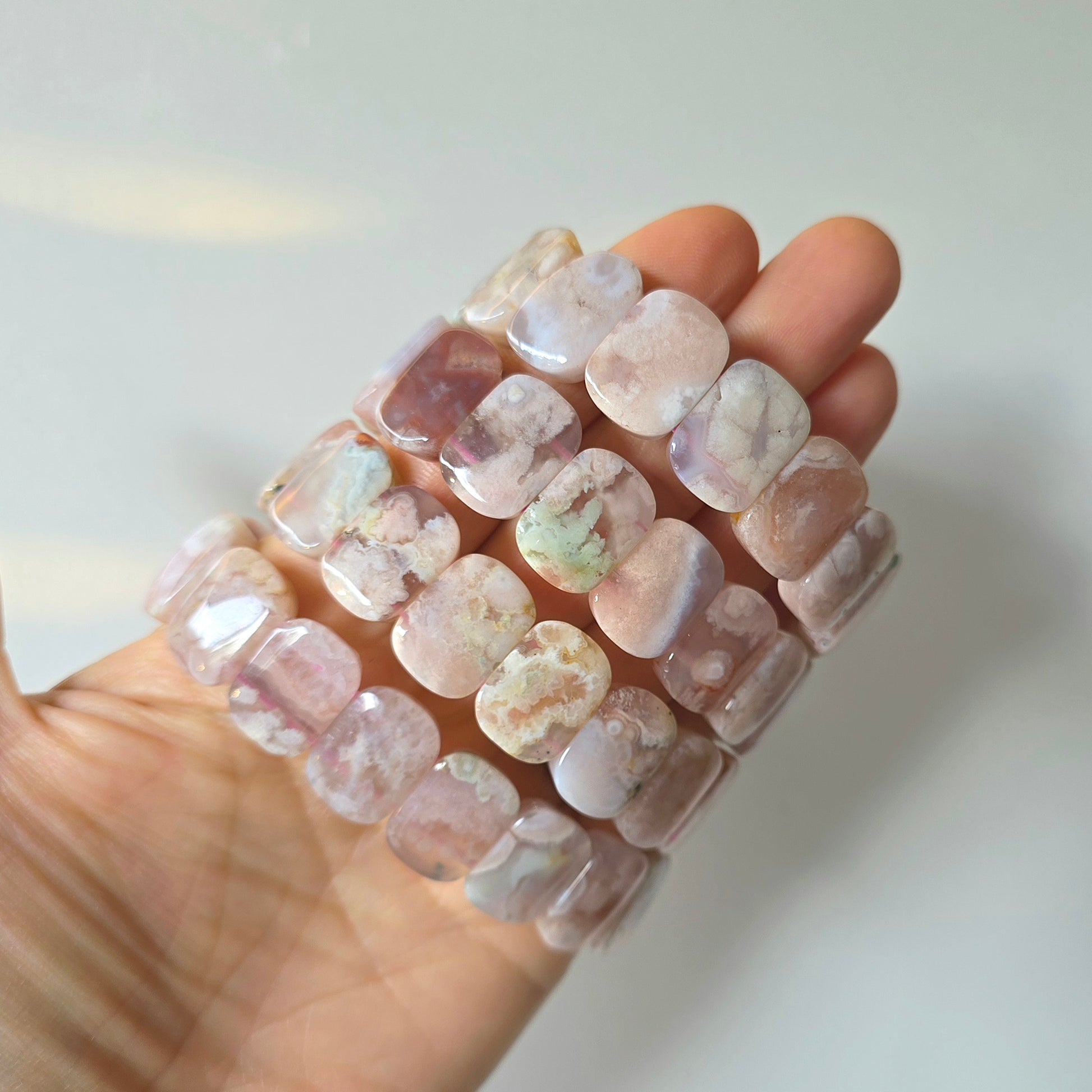 Flat Bead Crystal Bracelet Bangle - Crystals and Me | Crystal Candles and Ethically Sourced Crystals