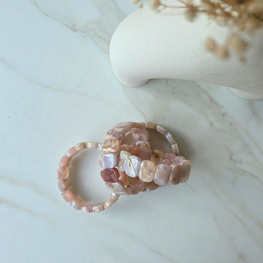 Flat Bead Crystal Bracelet Bangle - Crystals and Me | Crystal Candles and Ethically Sourced Crystals