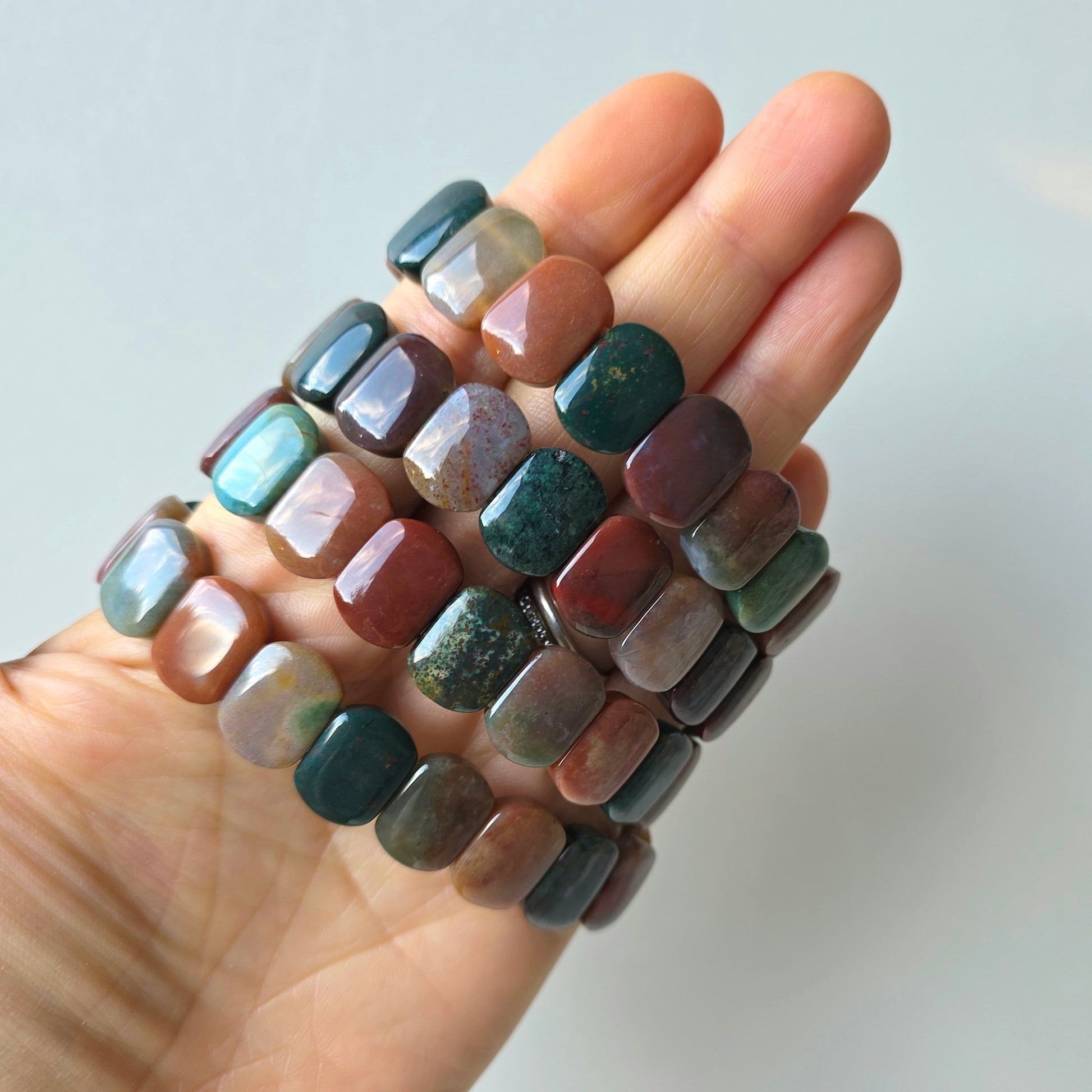 Flat Bead Crystal Bracelet Bangle - Crystals and Me | Crystal Candles and Ethically Sourced Crystals