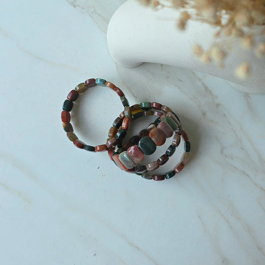 Flat Bead Crystal Bracelet Bangle - Crystals and Me | Crystal Candles and Ethically Sourced Crystals