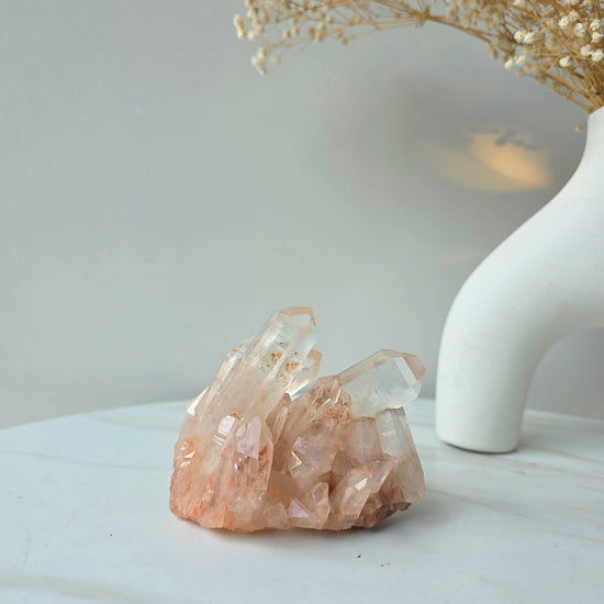 Pink Himalayan Crystal Quartz Cluster High Quality India - Crystals and Me | Crystal Candles and Ethically Sourced Crystals