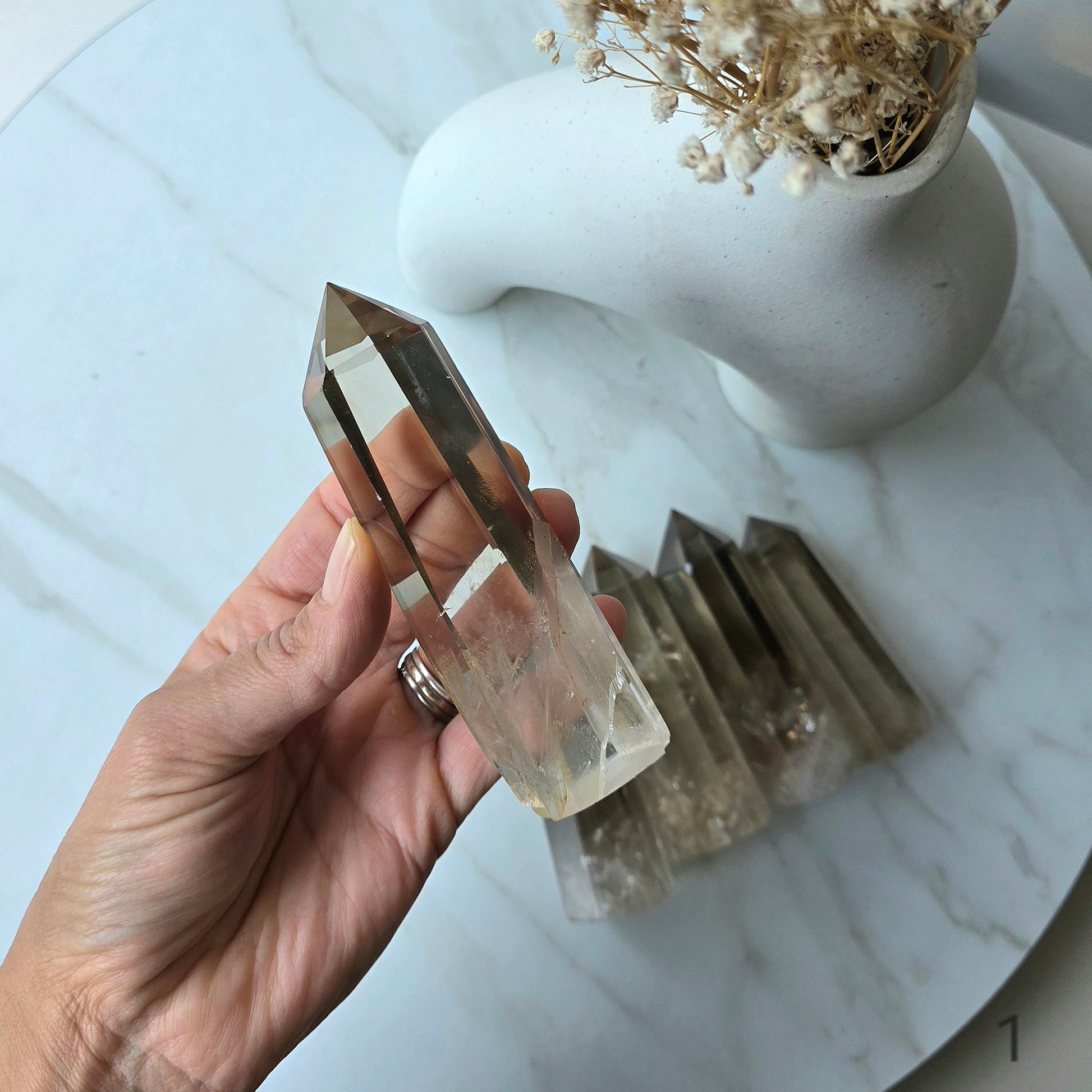 Natural Smokey Citrine Crystal Point High Quality Brazil - Crystals and Me | Crystal Candles and Ethically Sourced Crystals