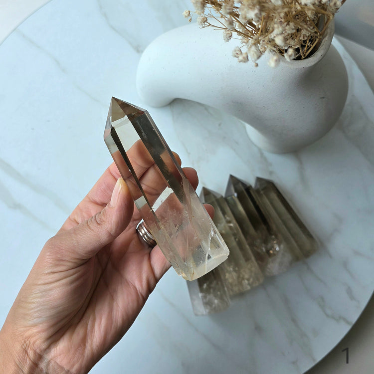 Natural Smokey Citrine Crystal Point High Quality Brazil - Crystals and Me | Crystal Candles and Ethically Sourced Crystals
