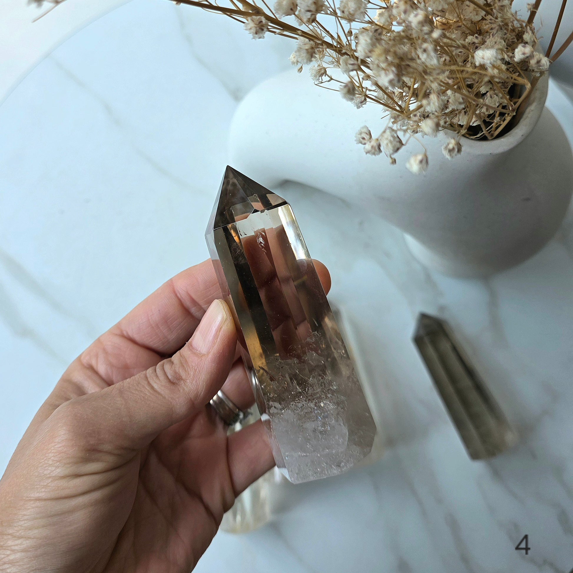 Natural Smokey Citrine Crystal Point High Quality Brazil - Crystals and Me | Crystal Candles and Ethically Sourced Crystals