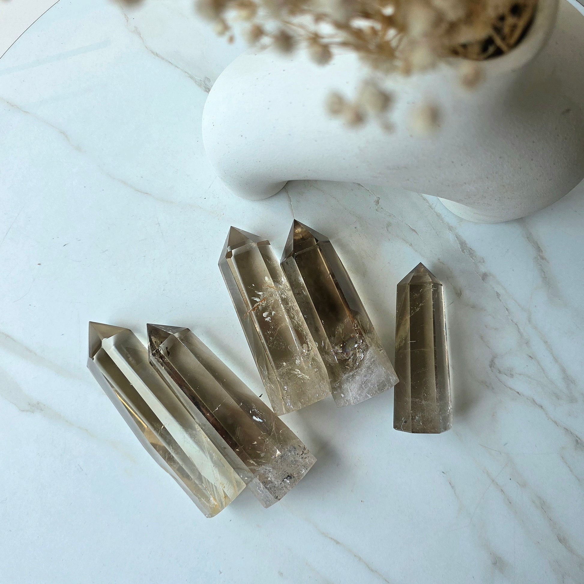 Natural Smokey Citrine Crystal Point High Quality Brazil - Crystals and Me | Crystal Candles and Ethically Sourced Crystals