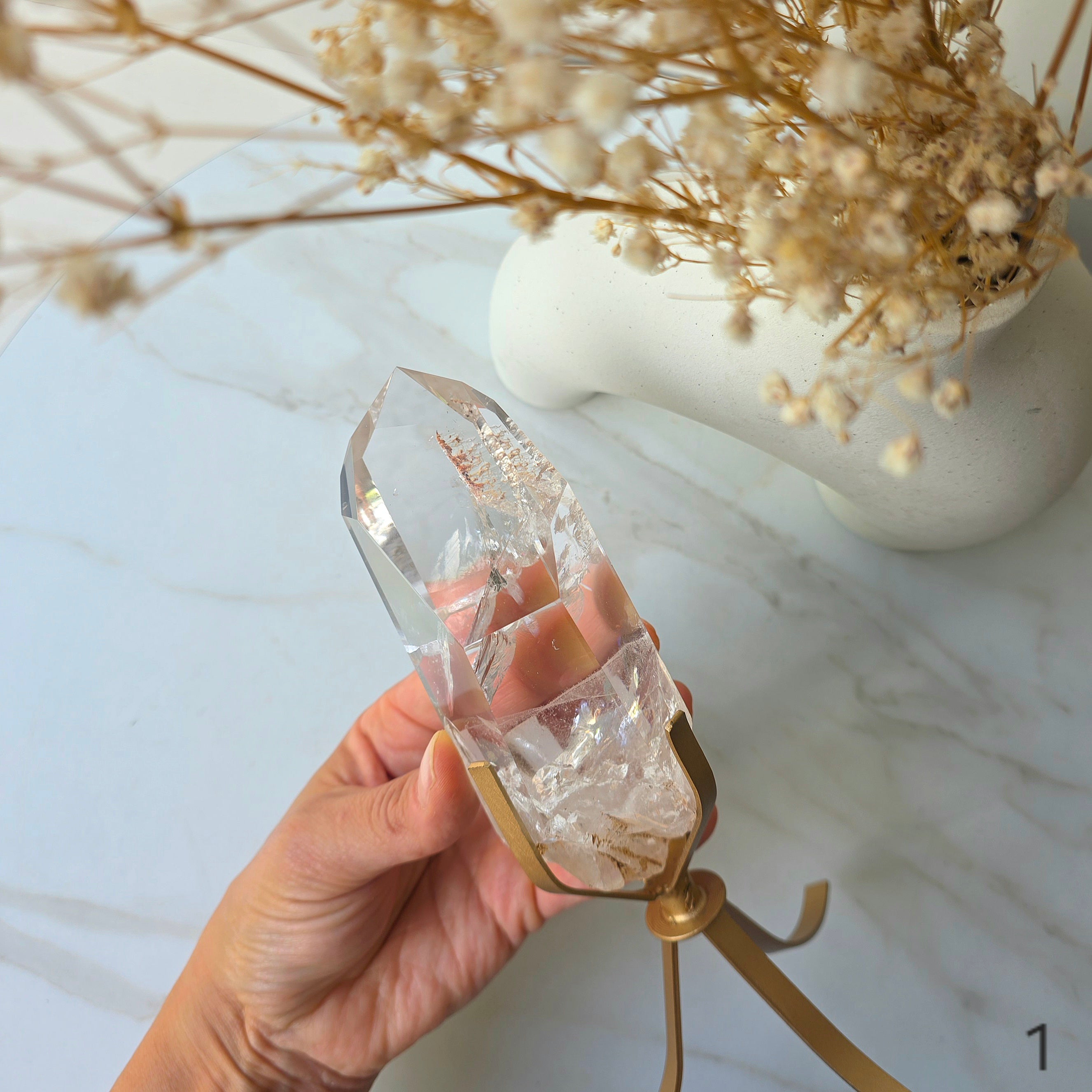Clear Quartz Crystal Natural Point AA High Quality Brazil - Crystals and Me | Crystal Candles and Ethically Sourced Crystals