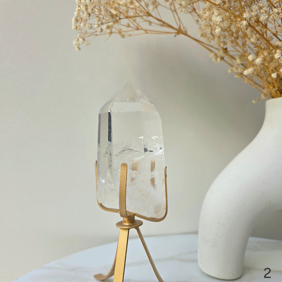 Clear Quartz Crystal Natural Point AA High Quality Brazil - Crystals and Me | Crystal Candles and Ethically Sourced Crystals