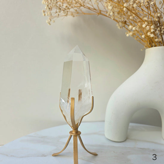 Clear Quartz Crystal Natural Point AA High Quality Brazil - Crystals and Me | Crystal Candles and Ethically Sourced Crystals