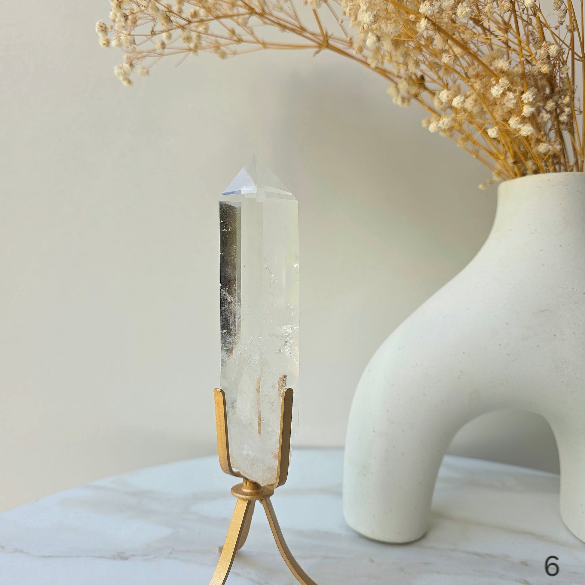 Clear Quartz Crystal Natural Point AA High Quality Brazil - Crystals and Me | Crystal Candles and Ethically Sourced Crystals