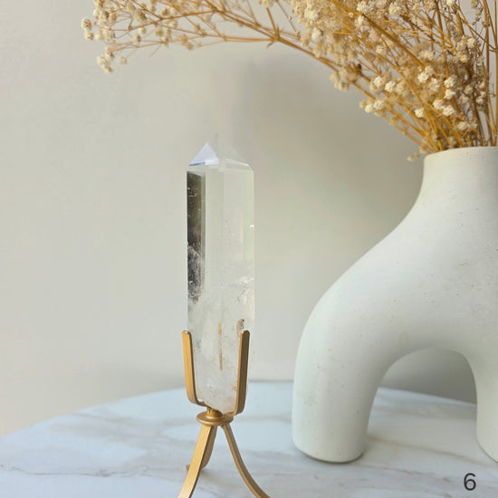 Clear Quartz Crystal Natural Point AA High Quality Brazil - Crystals and Me | Crystal Candles and Ethically Sourced Crystals