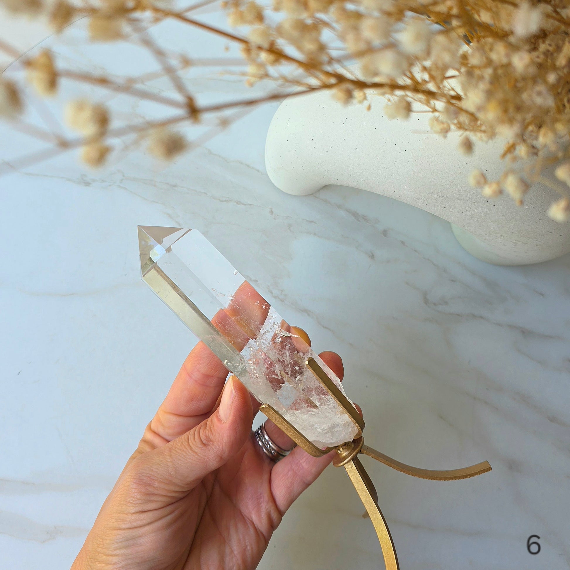 Clear Quartz Crystal Natural Point AA High Quality Brazil - Crystals and Me | Crystal Candles and Ethically Sourced Crystals