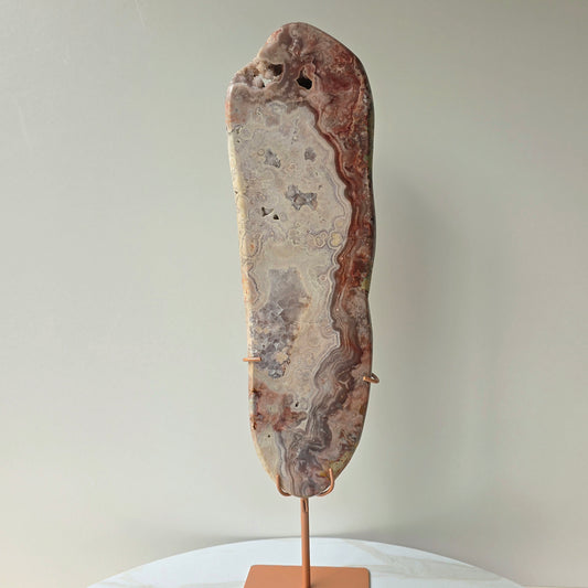 Pink Amethyst Statement Crystal Slab Slice on Stand High Quality Brazil 3 - Crystals and Me | Crystal Candles and Ethically Sourced Crystals