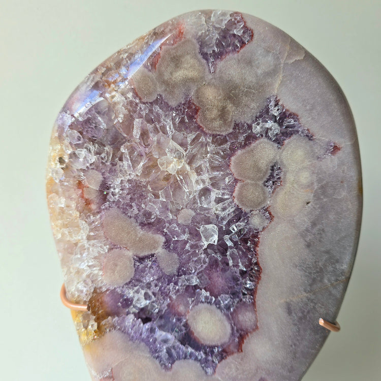 Pink Amethyst Statement Crystal Slab Slice on Stand High Quality Brazil 1 - Crystals and Me | Crystal Candles and Ethically Sourced Crystals