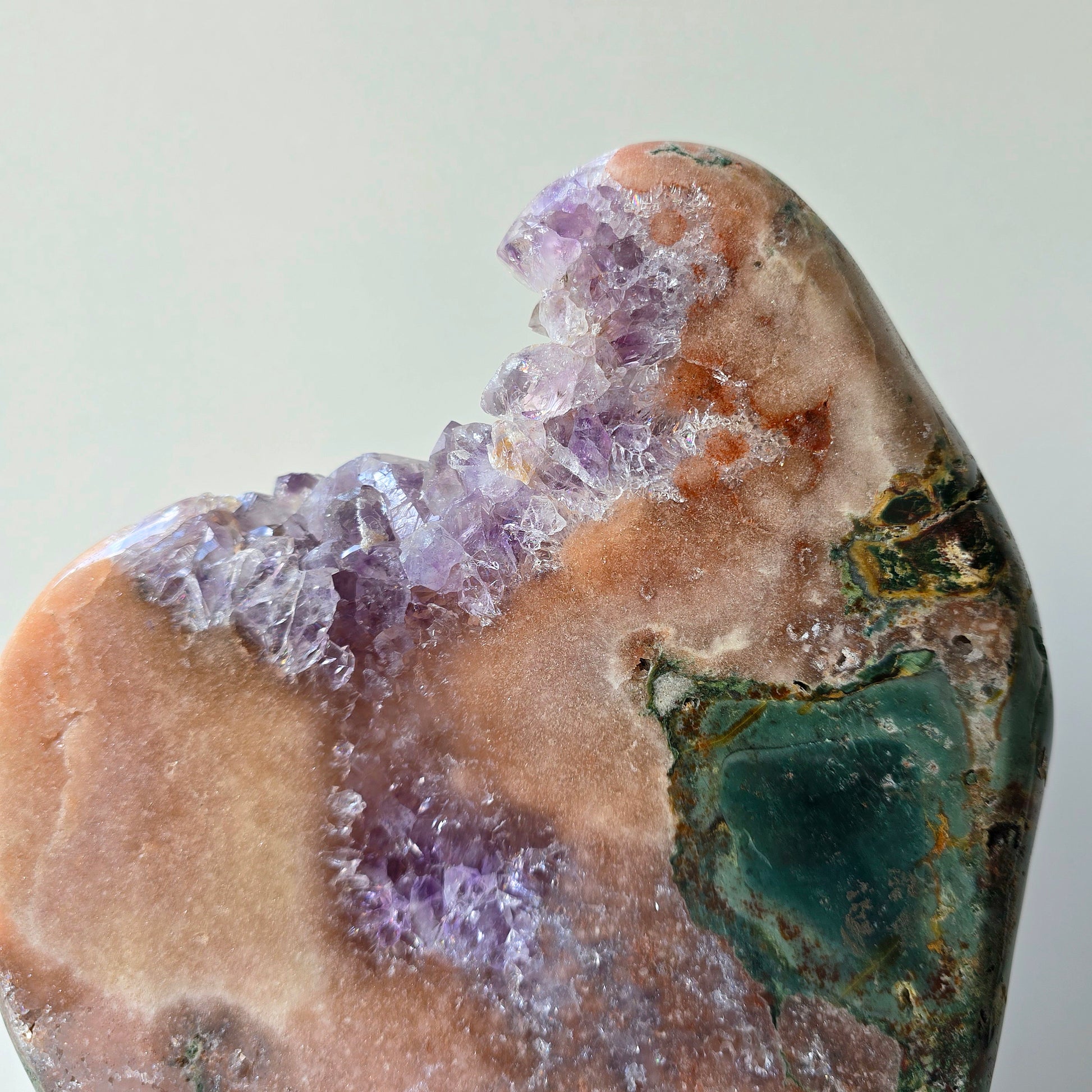 Pink Amethyst Statement Crystal Slab Slice on Stand High Quality Brazil 2 - Crystals and Me | Crystal Candles and Ethically Sourced Crystals